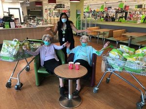 Doris and Lil with store community champion Pav