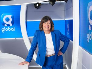 Christiane Amanpour in the Global studio