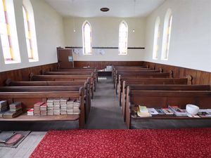 The interior of the church