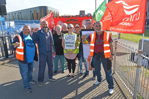 The picket line near Wolverhampton Railway Station