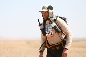 Craig taking part in the Marathon Des Sables