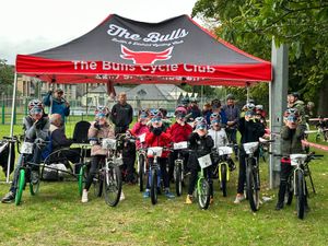 Supporting image for story: Builth Bike Bash had a ride-like-G theme this year to celebrate Welsh cyclist Geraint Thomas