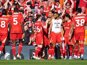 Liverpool players celebrate