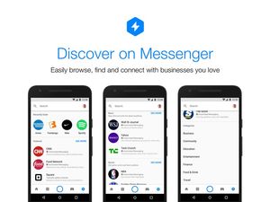 Supporting image for story: Facebook Messenger update adds Discover tab to find new chatbots