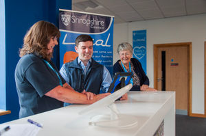 Councillors Alex Wagner and Heather Kidd at the Shropshire Local counter at The Guildhall in Shrewsbury.