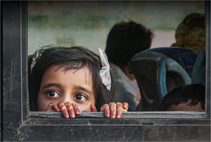 Girl in a bus by Bob Colman