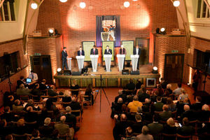 Inside the Workers' Institute where the debate took place