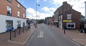 Bridge Street in Stafford had the most crimes recorded. Photo: Google Street Map