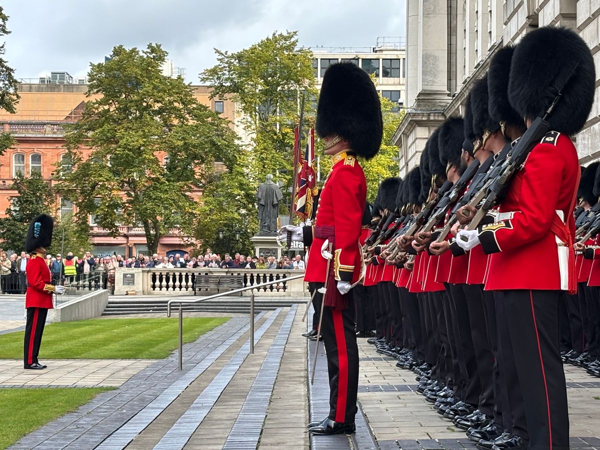 Irish Guards express pride during visit to N Ireland to mark 125th anniversary