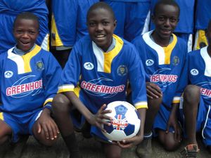 Supporting image for story: Kids net thousands of footy kits as RAF brings beautiful game to the world