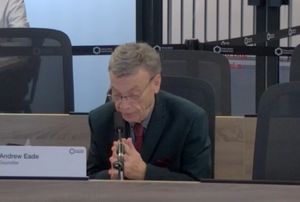 Councillor Andrew Eade in the Telford & Wrekin Council chamber. Picture: Telford & Wrekin Council