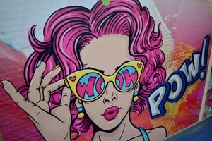 Some of the striking artwork at Summerhill School