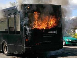 Supporting image for story: Bus blaze closes busy Bewdley Road