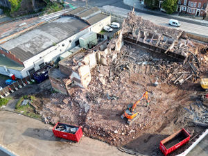 Supporting image for story: New drone photos of what's left of Dudley Hippodrome show scale of demolition work