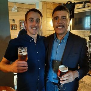 Matt Brown with Chris Kamara
