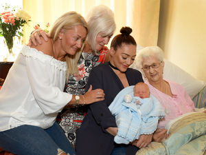Supporting image for story: Five generations get together