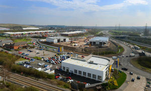 View over the new development near the Orbital Retail Park, Cannock
