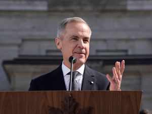 Prime Minister Mark Carney following a swearing in ceremony at Rideau Hall in Ottawa