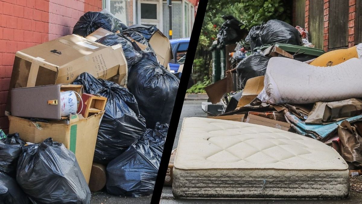 Birmingham bin strikes: Photos show apocalyptic mountains of rubbish on streets six months into strikes