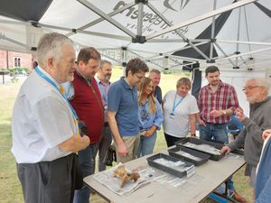 Shropshire Council cabinet members visit Shrewsbury Castle to look at artefacts discovered