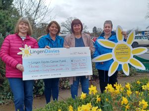 Supporting image for story: Trio raise £3,500 for county cancer charity