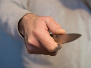 A man holding a knife in his hand