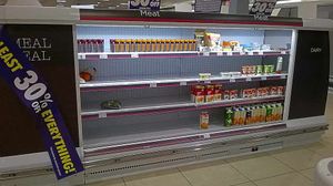 Empty shelves – everything must go