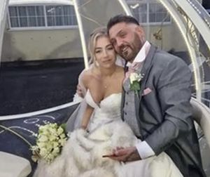 Jodie and Mike Stobbs on their wedding day