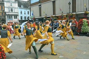 Morris on  folk dancers will be seen around the town all weekend