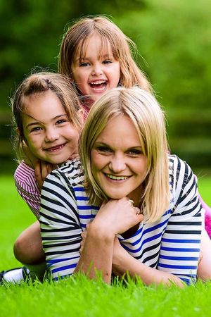 Belle Whitehead, 3, Ava Whitehead, 6, and Sarah Whitehead, 36.