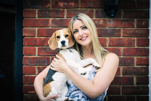 Louise Toal with her dog Phoebe