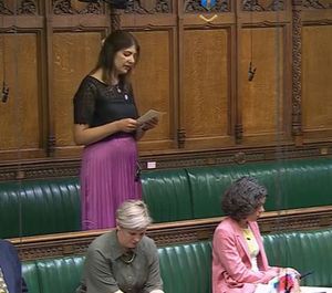Cat Eccles addresses the Commons 