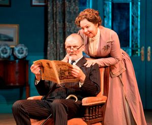 Aden Gilett as Arthur Winslow and Tessa Peake-Jones as Grace Winslow. Pic: Alastair Muir