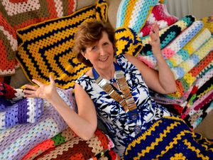 Supporting image for story: Inner Wheel group crochet and donate blankets to celebrate 50th anniversary