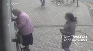 CCTV footage captured Doreen's attacker watching her, before approaching her. Photo: BBC Crimewatch Roadshow
