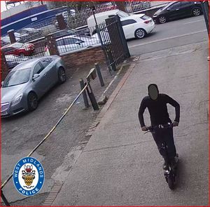 Officers want to speak to a man who was riding a scooter near the scene