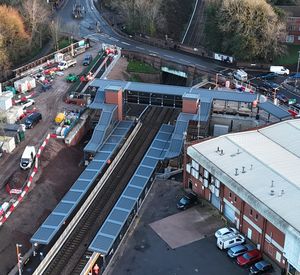 A aerial view of the new Kings Heath Railway Station in Birmingham. PIC: West Midlands Combined Authority.