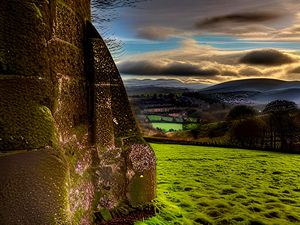 This is how the AI viewed Shropshire with the 'cinematic category applied.