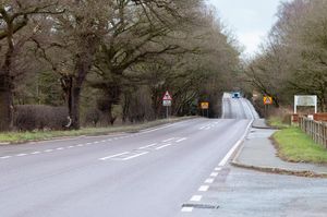 The scene of the crash on the A41 at around 1am on Tuesday