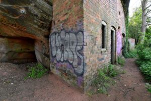DUDLEY COPYRIGHT NATIONAL WORLD TIM THURSFIELD -30/04/25Vandals have sprayed graffiti on Vales Rock rock houses, near Kinver.