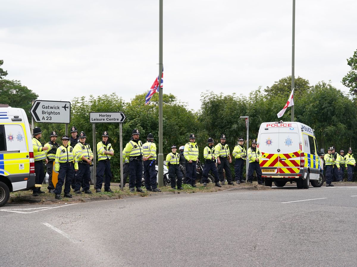 Anti-migrant and anti-racism protesters clash outside asylum seeker hotel