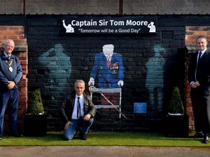 Supporting image for story: Touching Market Drayton tribute to Captain Tom now complete
