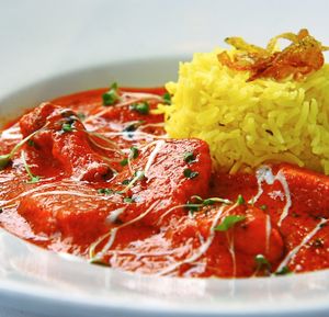 Old-style chicken curry and rice