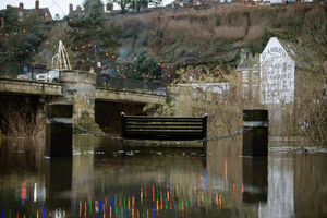 Flooding along the River Severn in Low Town, Bridgnorth