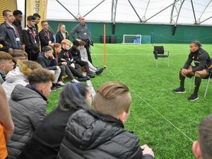 Supporting image for story: Telford students rub shoulders with Wolves stars