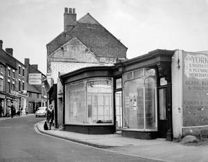 New Street, Wellington, pictured on April 4, 1967. The nearest premises can be seen to be G H York & Co paints. A different version of this picture was carried on the front page of the Shropshire Star of Wednesday, April 5, 1967, with a caption which read: 'Three of the shops in New Street, Wellington, which are being temporarily brought back into use as no decision has yet been taken on the town centre's redevelopment.'