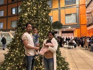 Supporting image for story: First baby born at new hospital lights up Christmas tree