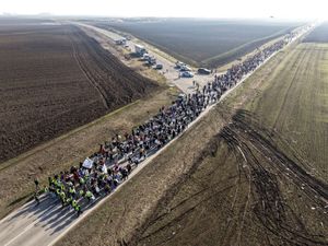 Supporting image for story: Student protesters march ahead of major blockade of Danube bridges in Serbia