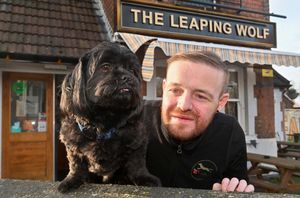 Rex ran into the pub during a Wolves and Liverpool game. 