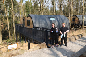 Brodie and Tom at Woodland Park Lodges.